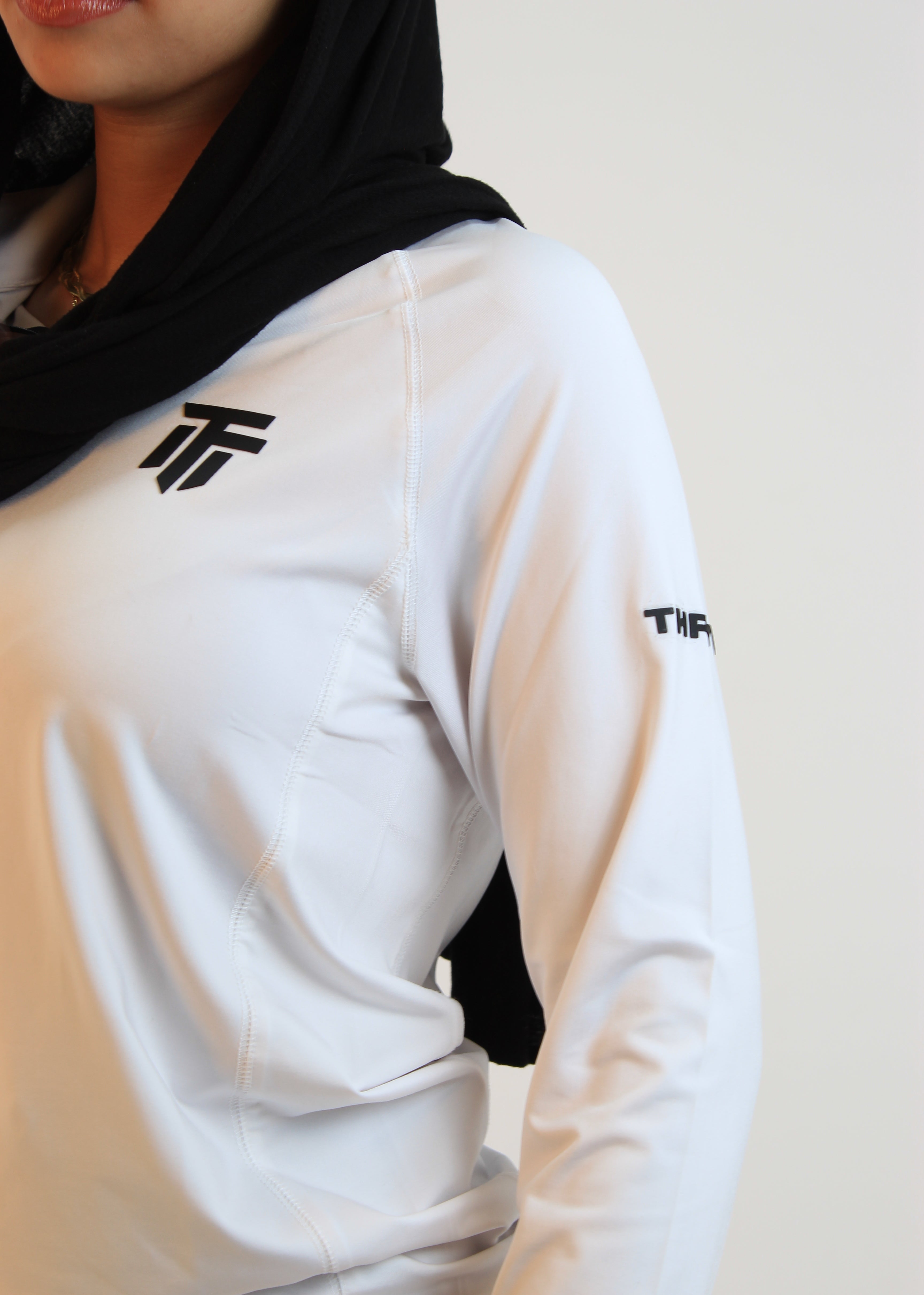 White Quarter Zipper