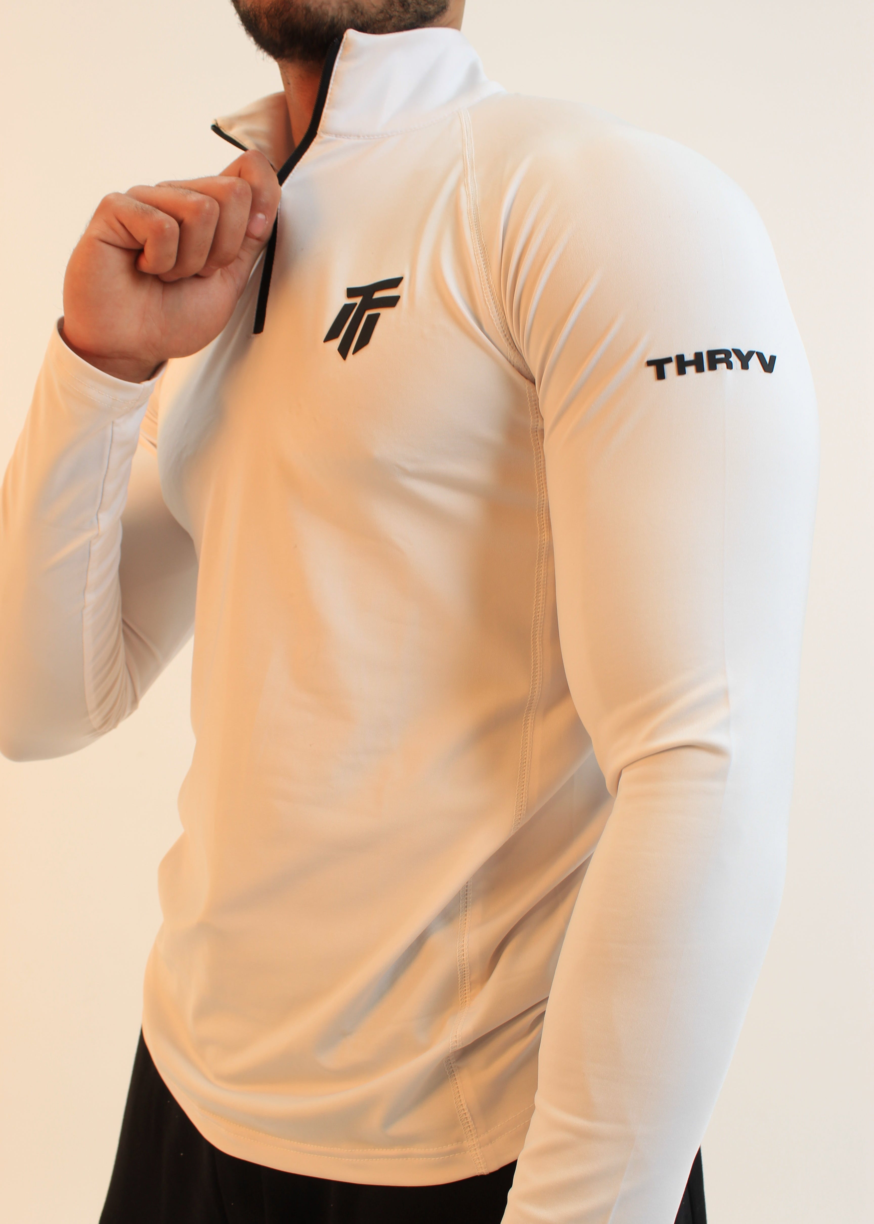 White Quarter Zipper